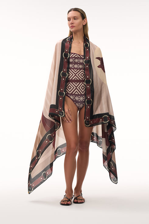 Las Balsas One Piece / Ethnic Motif - Purple